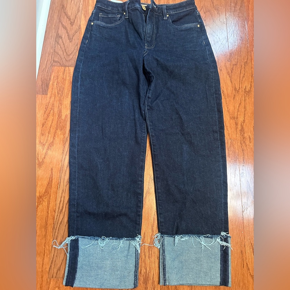 KUT Women’s Dark Blue Raw Hem Jeans